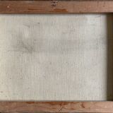 HST Marine painting "Live alley of Calvi" Corsica signed circa 1950