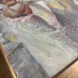 Tableau HST Patrice Landauer (1965) Orientalist Africanist "The two children"