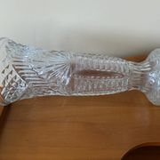 Chiseled glass vase