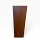 Vintage wooden shoe cabinet / cabinet with drop-down door and chrome accents.