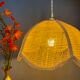Suspension lamp vintage pink