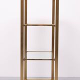 Brass and Glass Etagere or bookcase . Italy 1970s