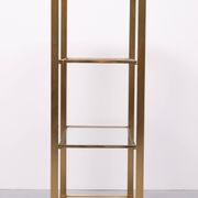 Brass and Glass Etagere or bookcase . Italy 1970s