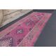 1970s vintage Turkish Oushak diamond wool runner