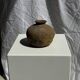 Small round ancient vase in engraved terracotta, Indonesian polychromy H10 D1