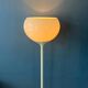 Vintage white floor lamp in Guzzini Space Age Mid-Century style