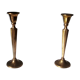 Pair of Scandinavian candlesticks solid brass vintage 60/70s