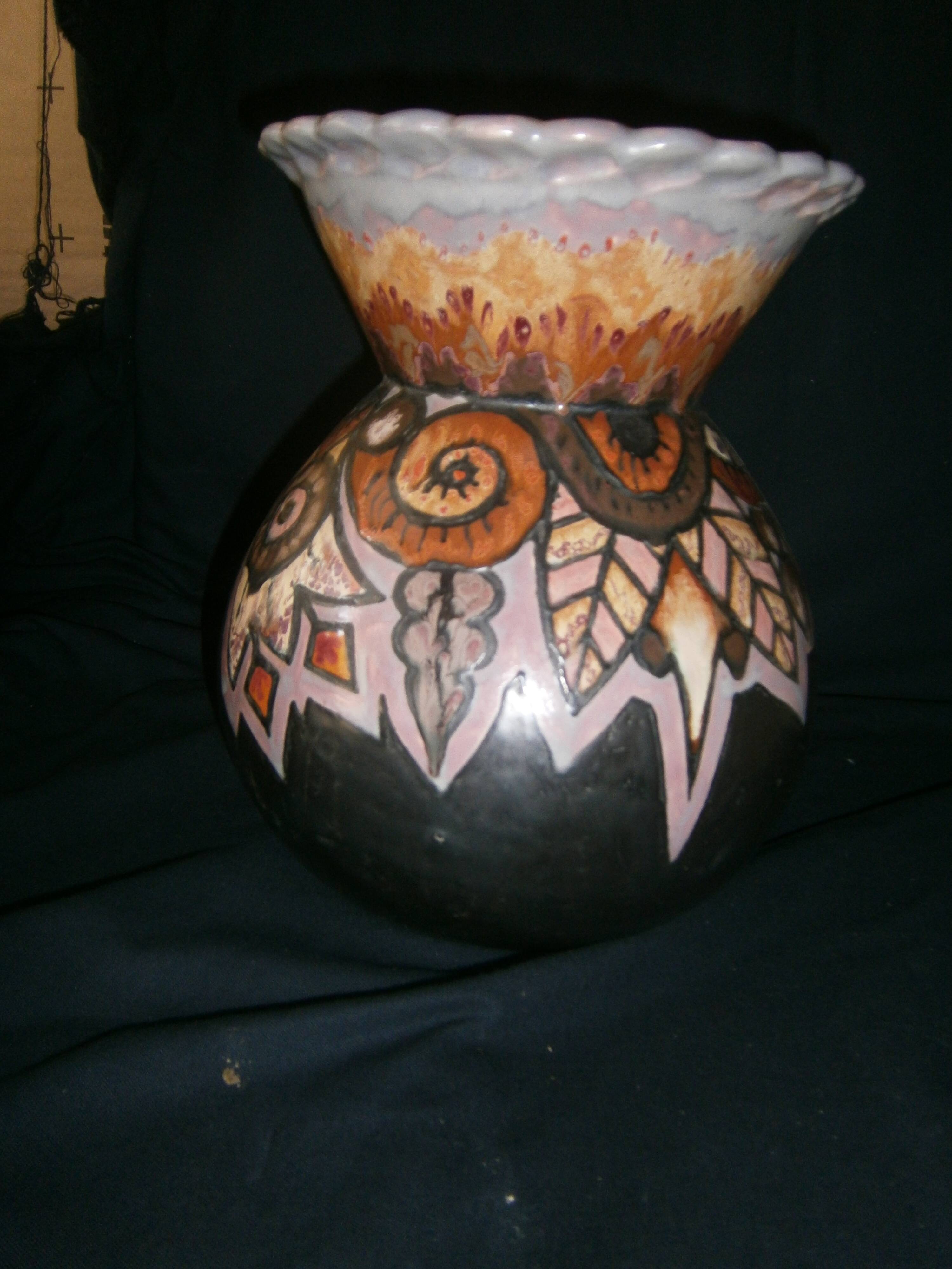 Stoneware vase by Paul Fouillen
