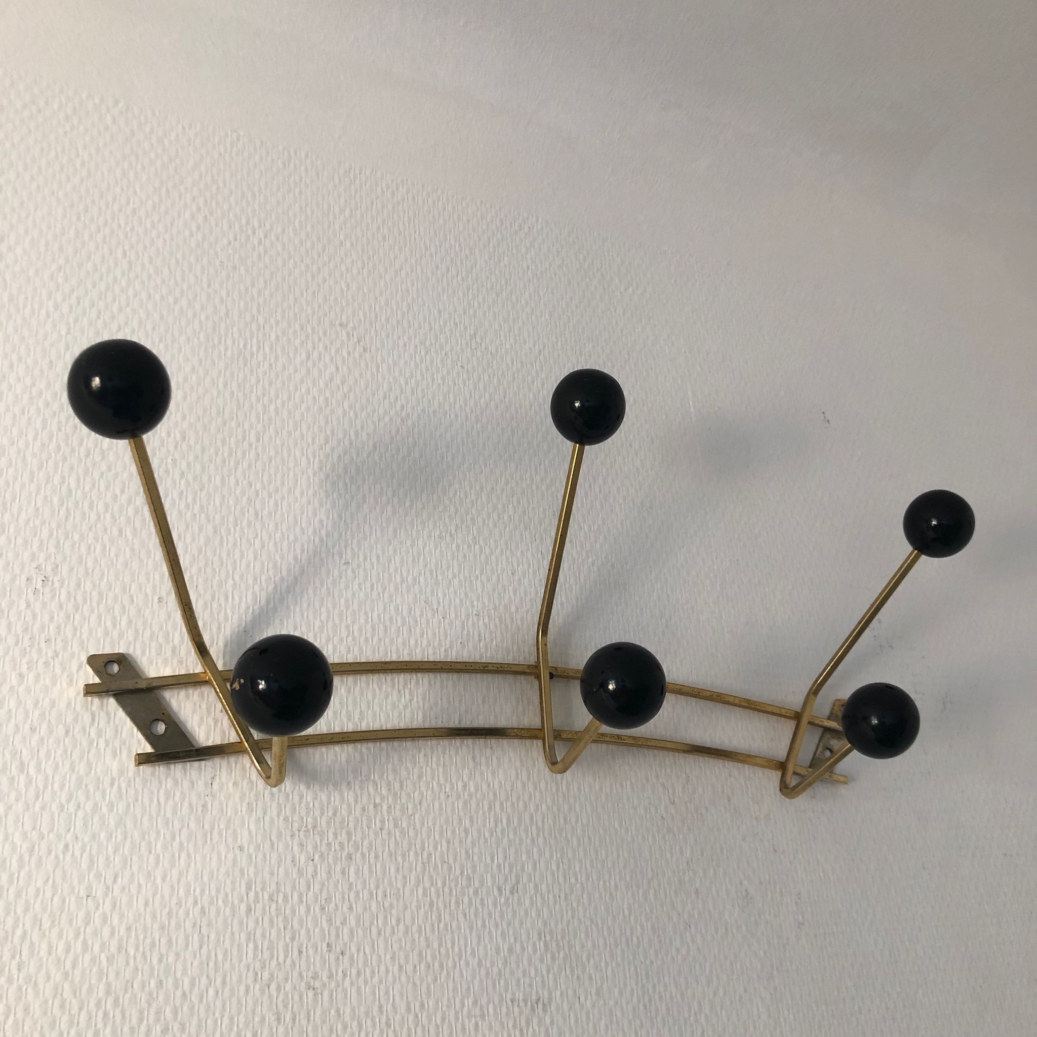 Hanger Golden 6 hooks balls vintage 1960