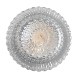 Plafonnier rond en verre ciselé