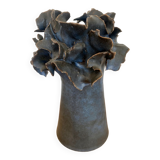 Vase céramique contemporaine bleu
