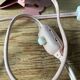 Mushroom lamp with pliers, pink vintage e-reader