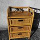 Rattan chest of drawers, bedside table with 3 drawers
