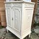 Antique patinated Louis XVI buffet, marble top.
