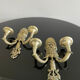 Wall lamp Mascherone Tragedia Greca in silver cast alloy