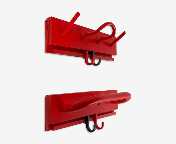 Paire de portemanteaux postmodernes Kartell 1980