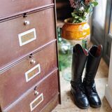 A vintage Roneo industrial flapper from the 1950s with a rusty patina