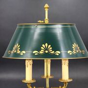 Empire Style Bouillotte Lamp in Gilded Bronze with Three Lights "Lucien Gau"