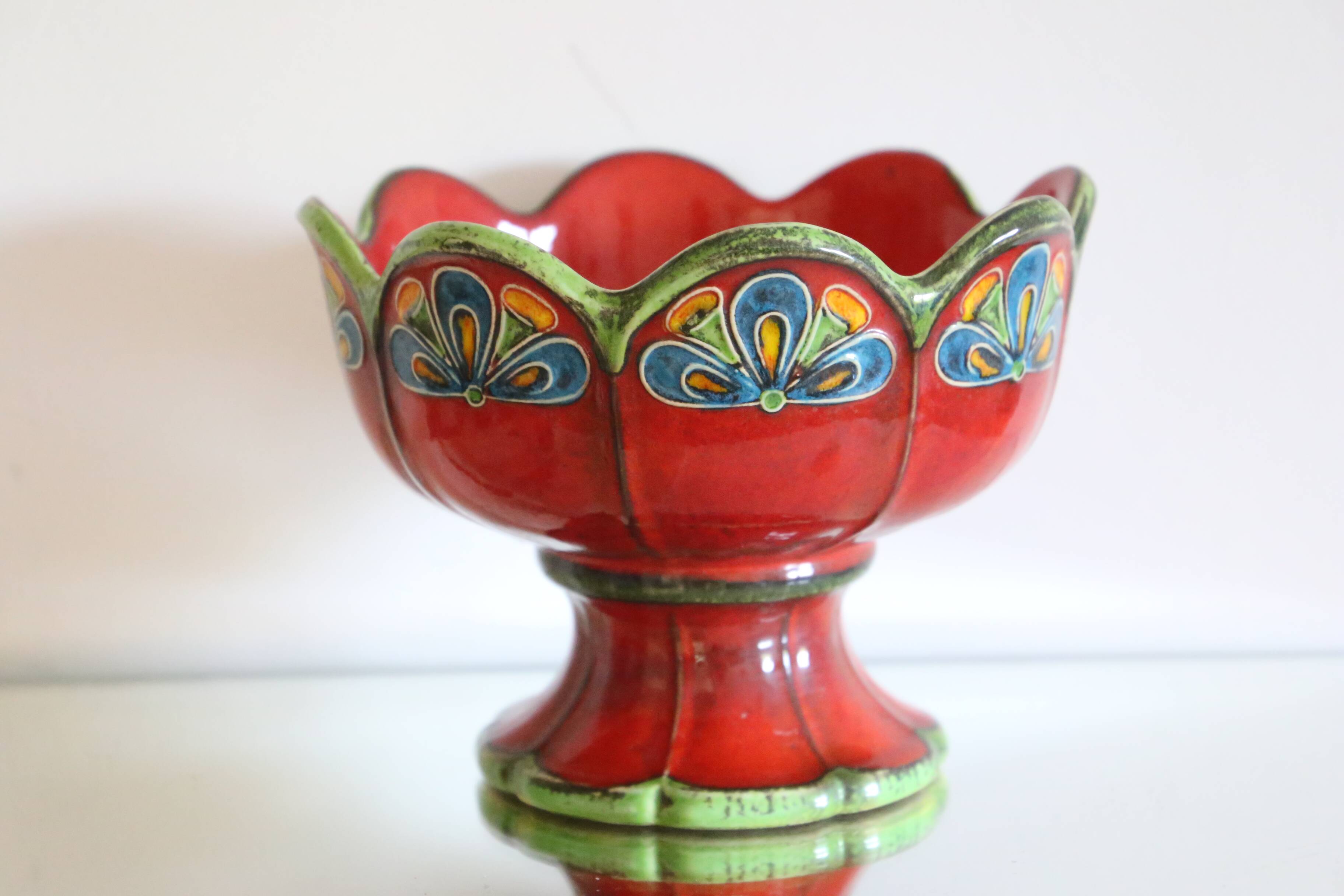Coupe sur pied, pan keramik, allemand