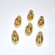 Table decoration set: 6 vintage swan place card holders in gold-tone metal
