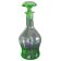 Art Deco Czech liqueur carafe in clear and green glass with a stopper (1930s)