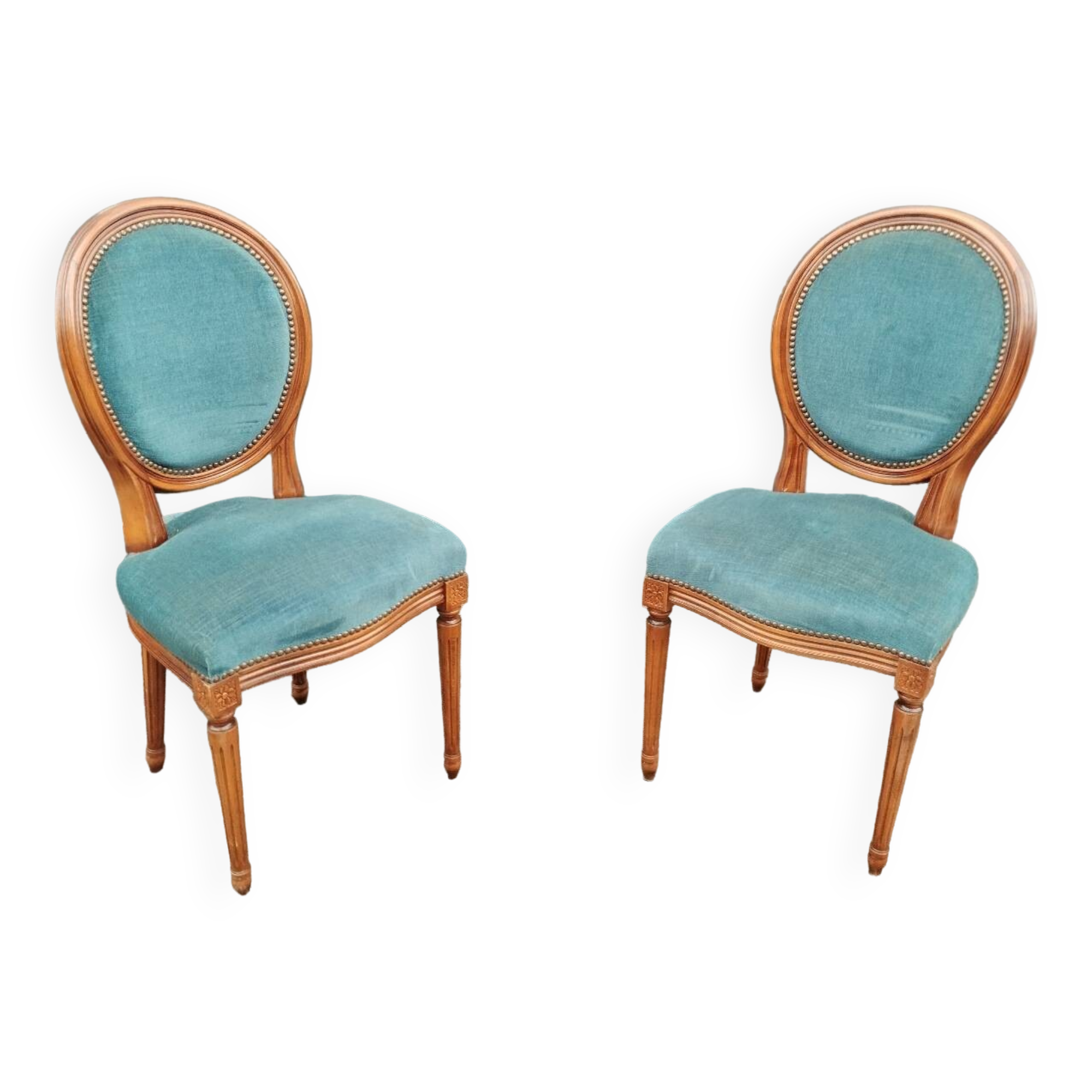 Pair of antique Louis XVI style chairs