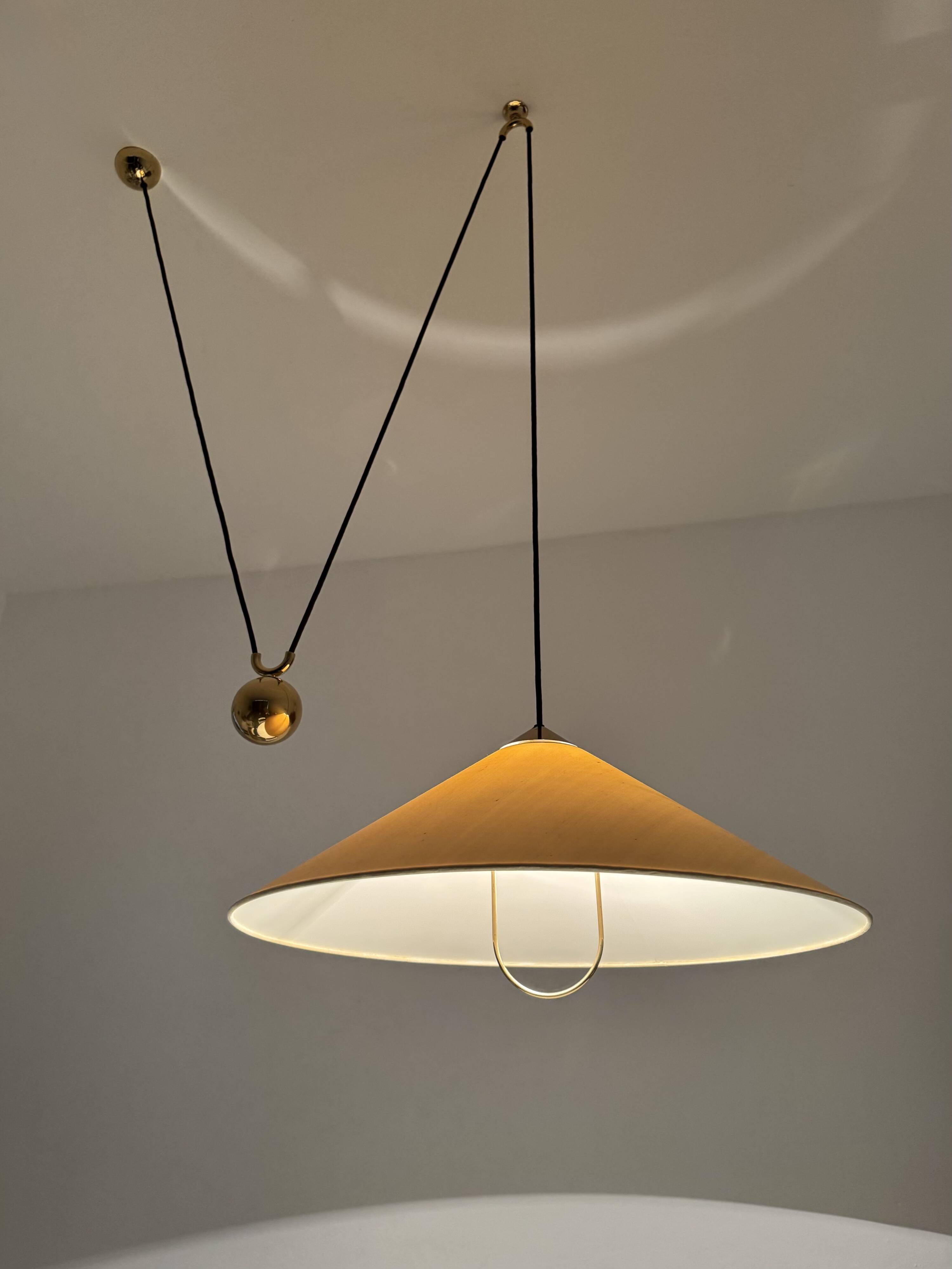 Large Adjustable Pendant Lamp with Counterweight by Florian Schulz
