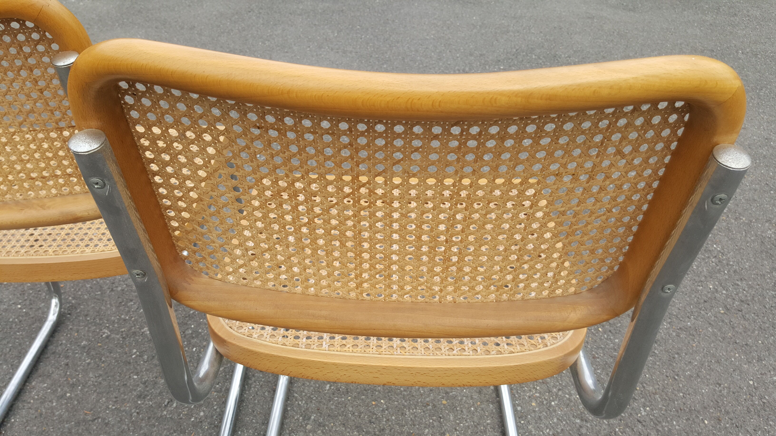 Pair of B32 chairs by Marcel Breuer