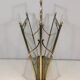 Brass and Transparent Glass Magazine Rack by Maison Jansen