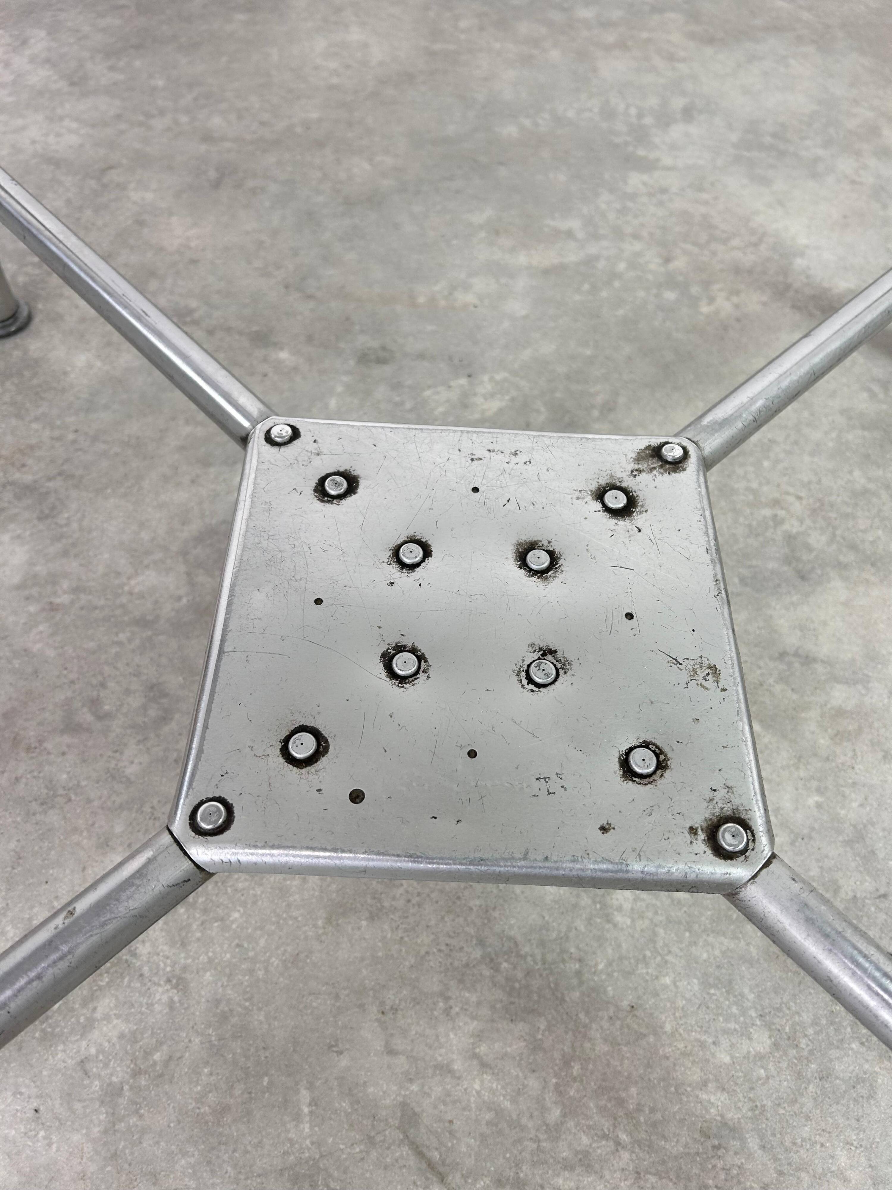 Vintage aluminium dining set