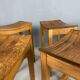 Set of 2 Japandi oak stools by Jonas Lindvall for David Design 1990s
