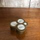 Old Clover Shape Box Brass + Mother-of-Pearl Vintage