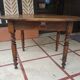 Table with flaps shutters extensions wood round oval 1900