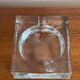 Vintage Brutalist schaal / asbak ijsglas