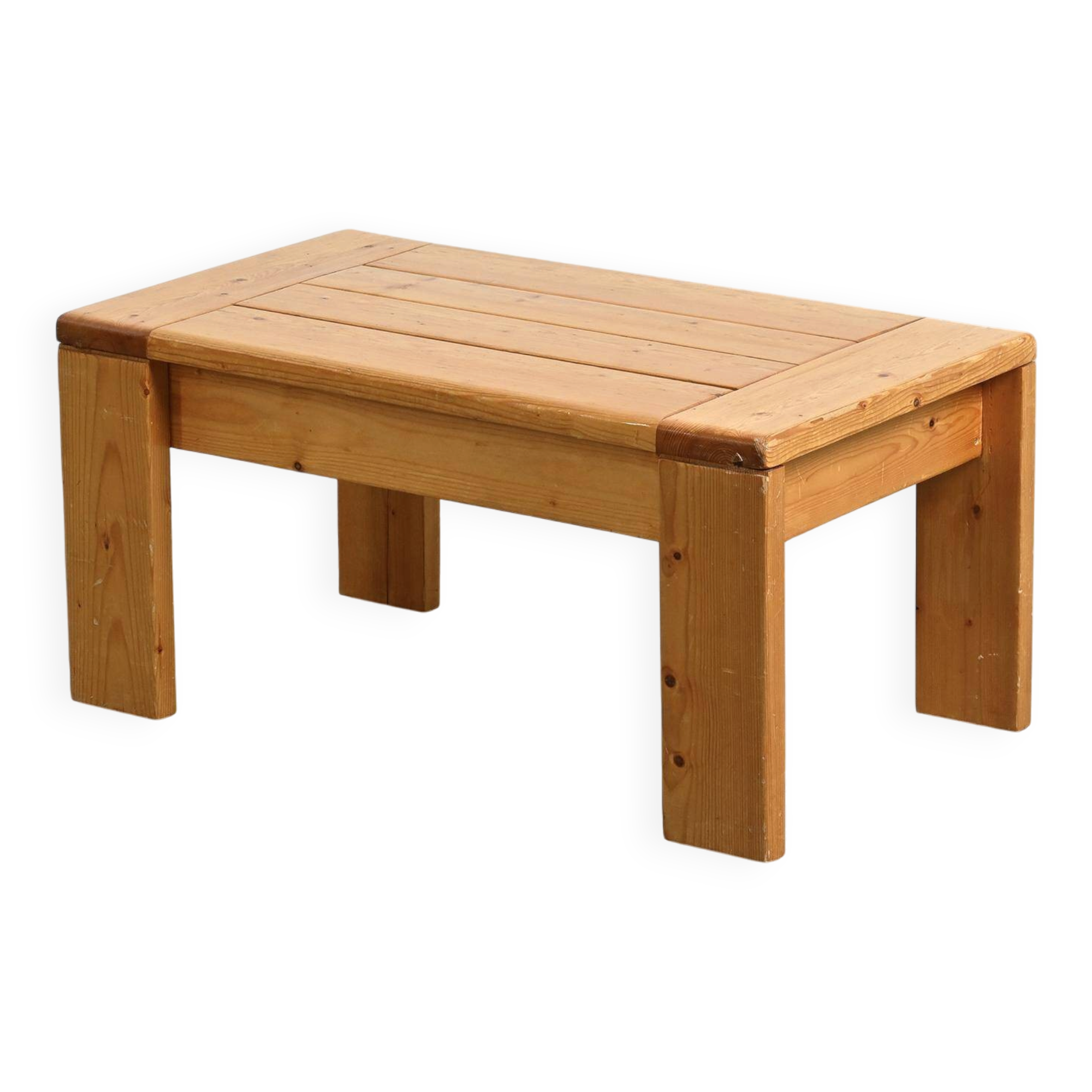 Table basse en pin Les Arcs, circa 1970