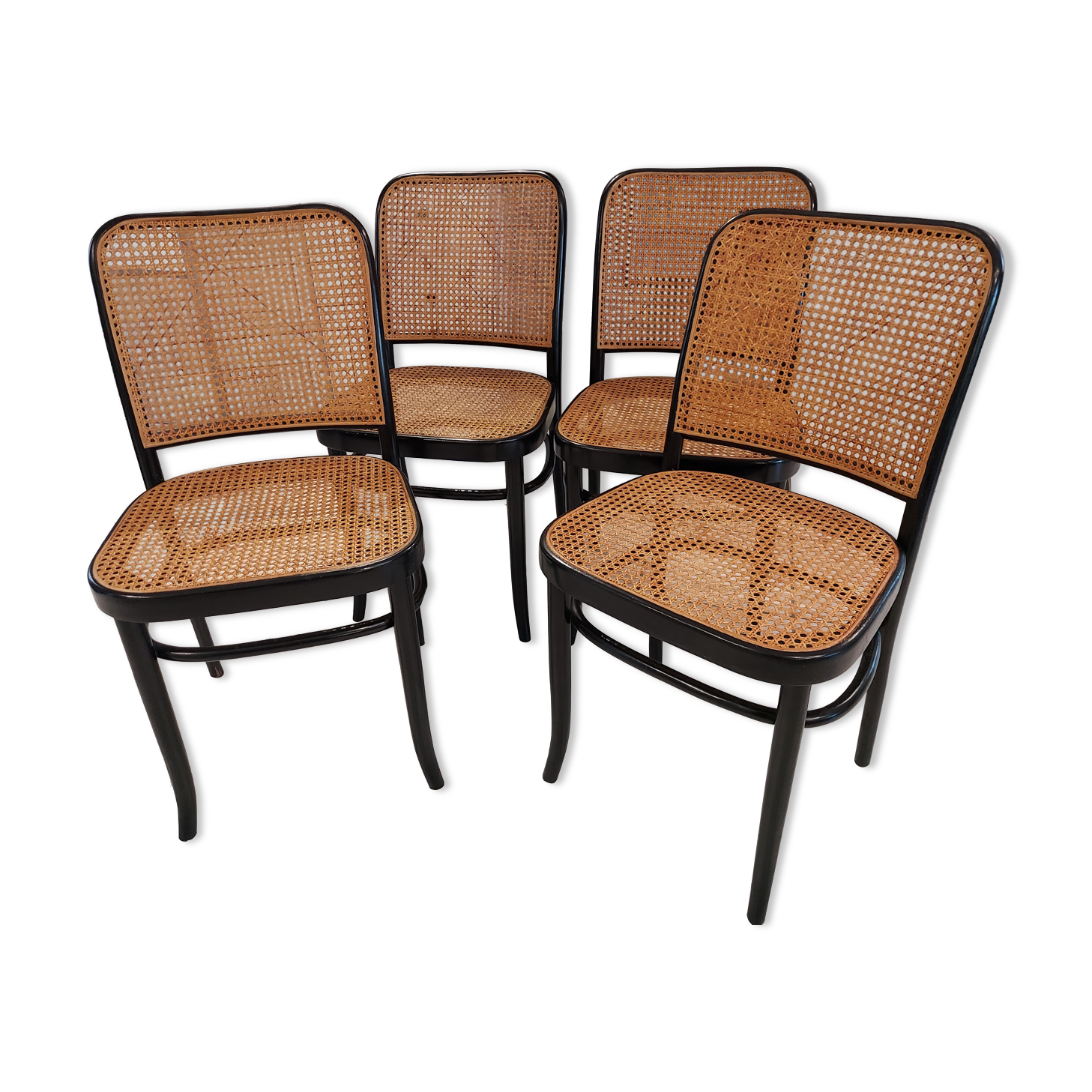 Suite of 4 chairs by Joseph Hoffmann vintage 1970s