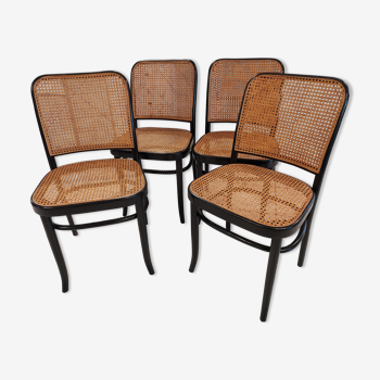 Suite of 4 chairs by Joseph Hoffmann vintage 1970s