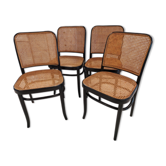 Suite of 4 chairs by Joseph Hoffmann vintage 1970s