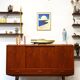 Buffet/commode en teck, Danemark années 60/70, vintage, milieu du siècle moderne