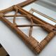 Miroir vintage en bambou