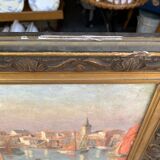 Vue de port signé Xavier Bricard ( 1870-1935)