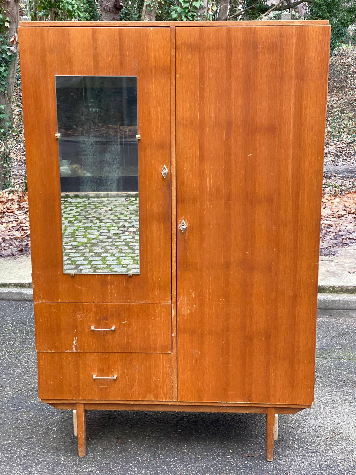 Armoire scandinave en chêne 1950 de 110cm