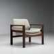 Fauteuil lounge en wengé de milieu de siècle
