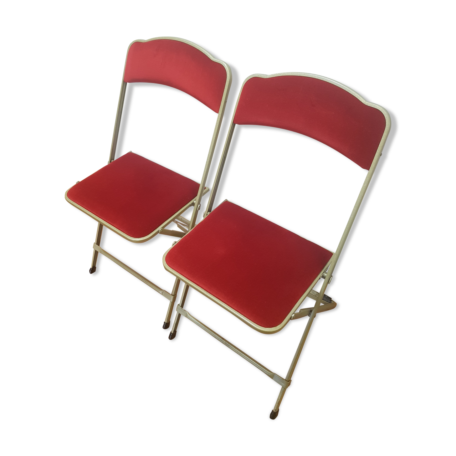 Folding chairs in chaisor velvet