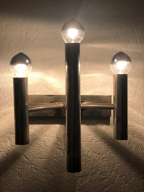 Chrome wall lamp from the 70s