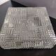 Ceiling lamp / wall lamp vintage molded glass 1970