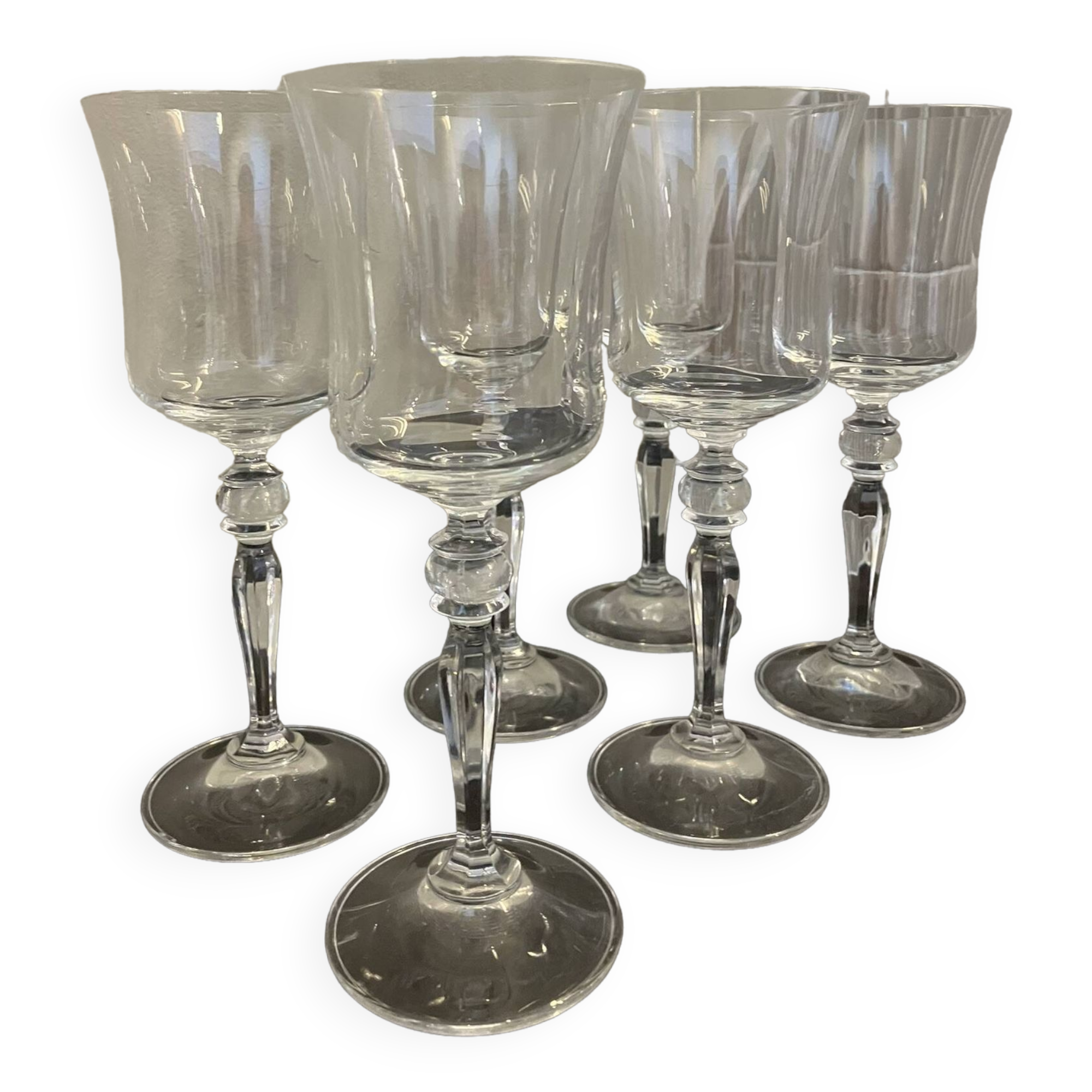 Lot de 6 grands verres à pied