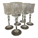 Set of 6 large stemmed glasses