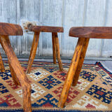 Pair of brutalist stools