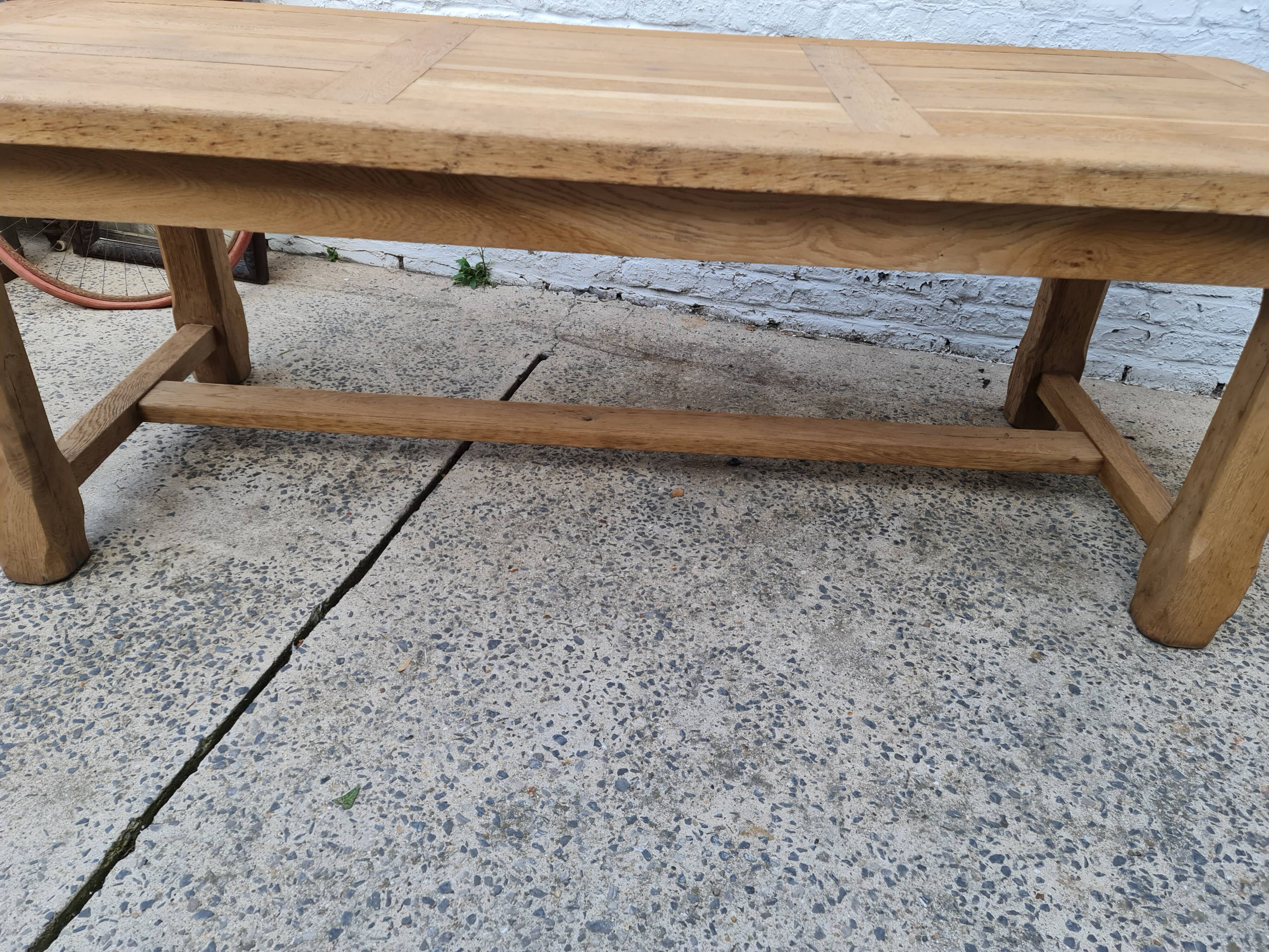 Rectangular table in raw oak